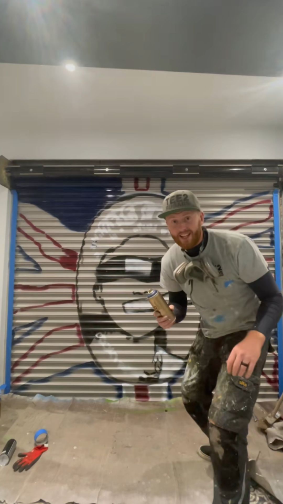 Large scale wall painting process explained step by step