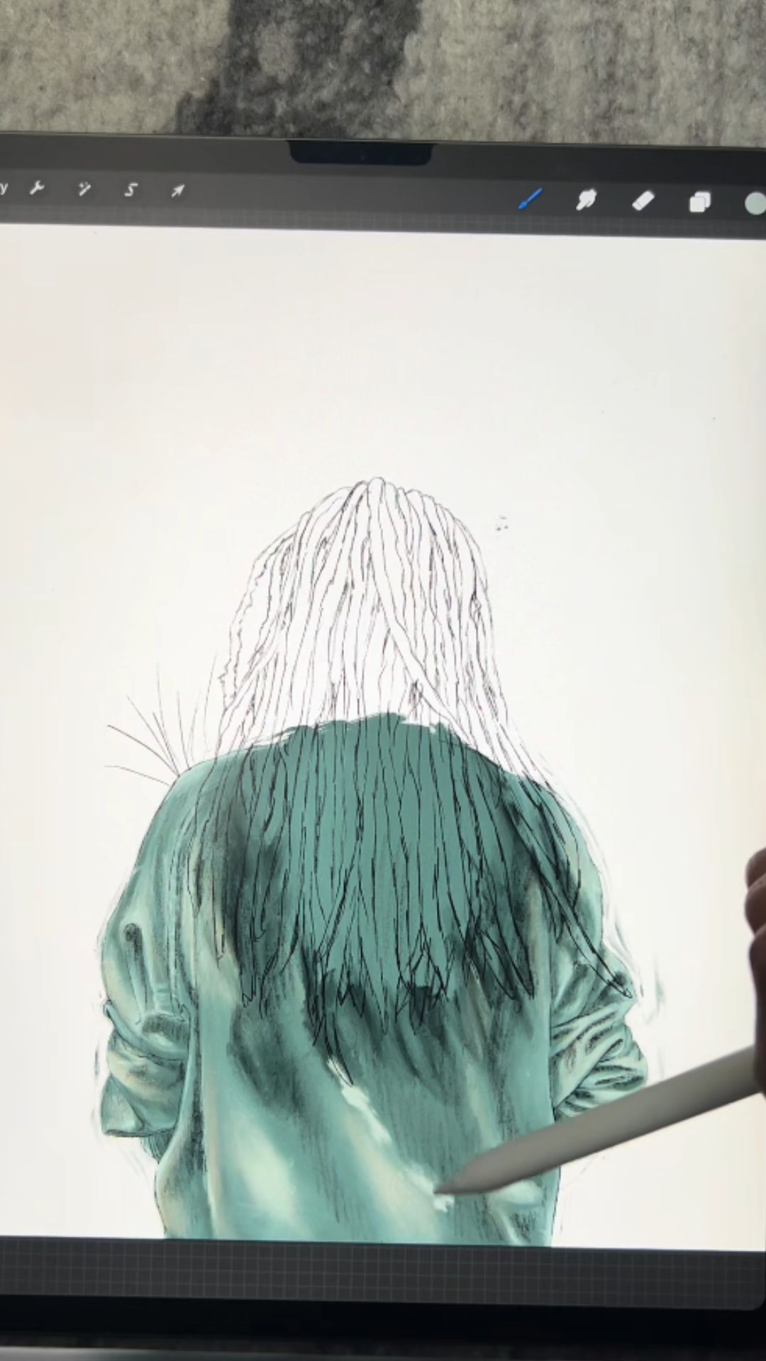 The creative process behind a unique digital portrait artwork