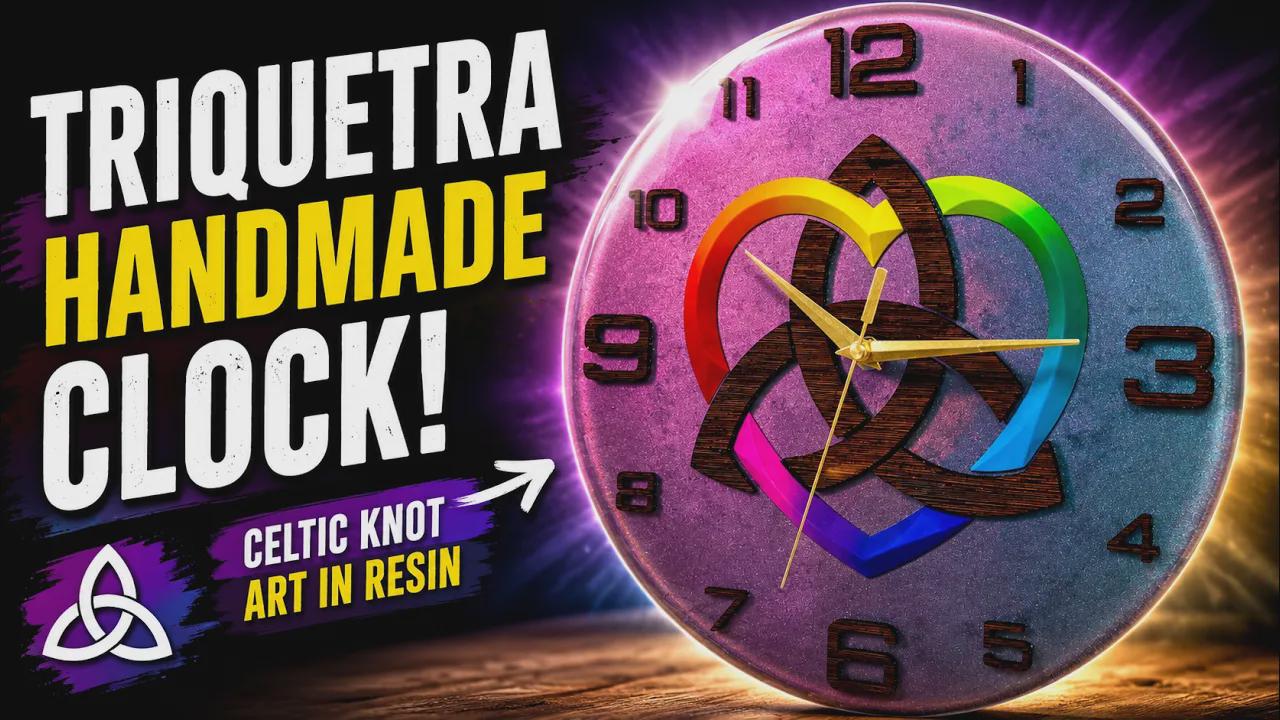 The eternal knot | Handmade triquetra clock