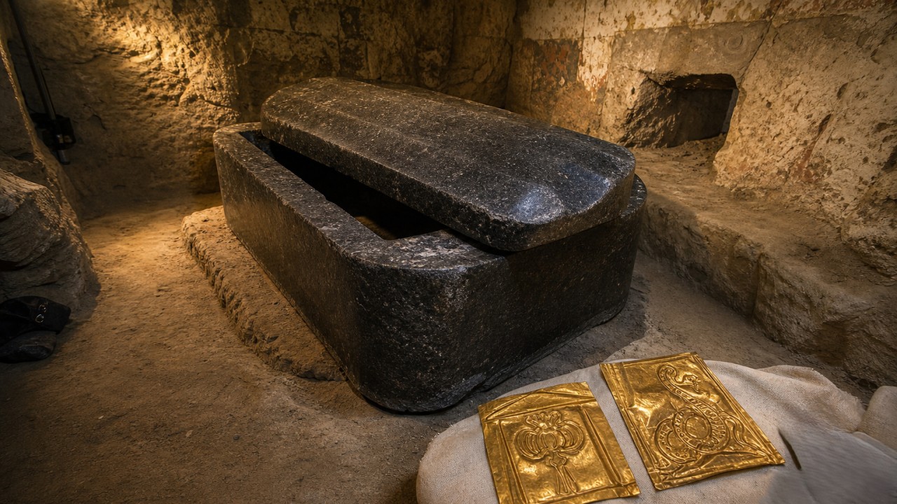 Gold sheets found inside 2,000-year-old Alexandria bones