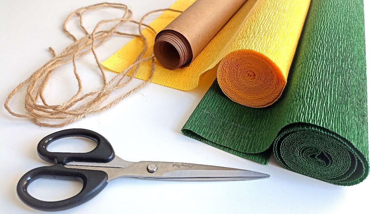 DIY crepe paper flower arrangement