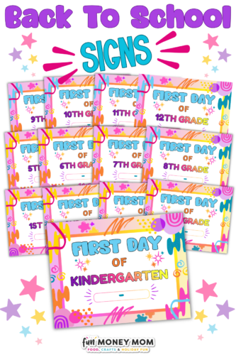 First day of school signs (free printables)