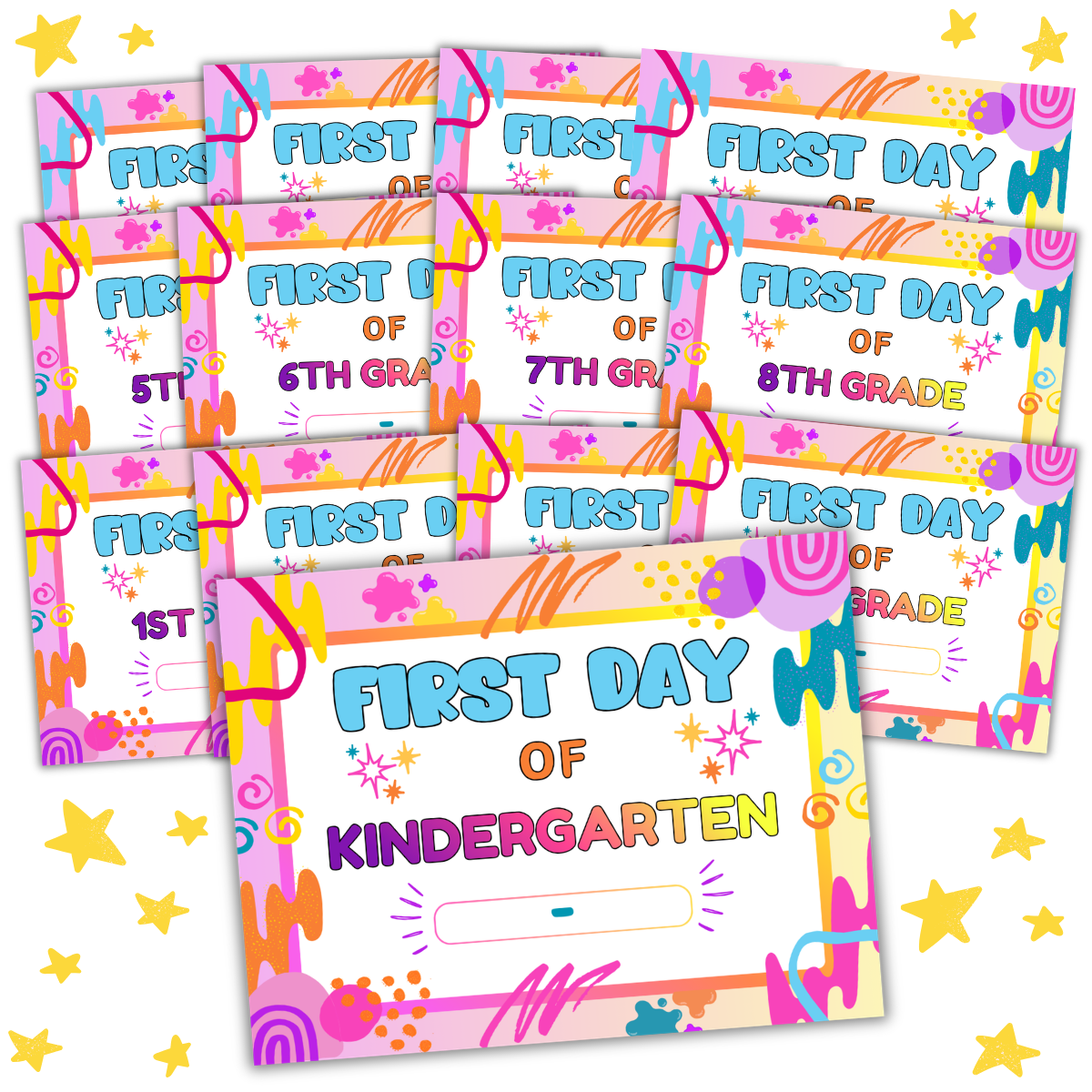First day of school signs (free printables)