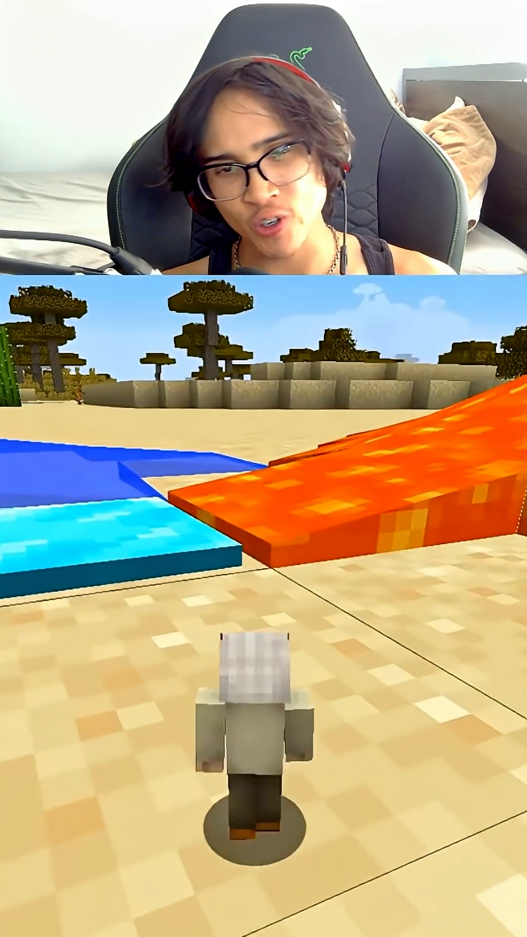 Testing player size mechanics in Minecraft
