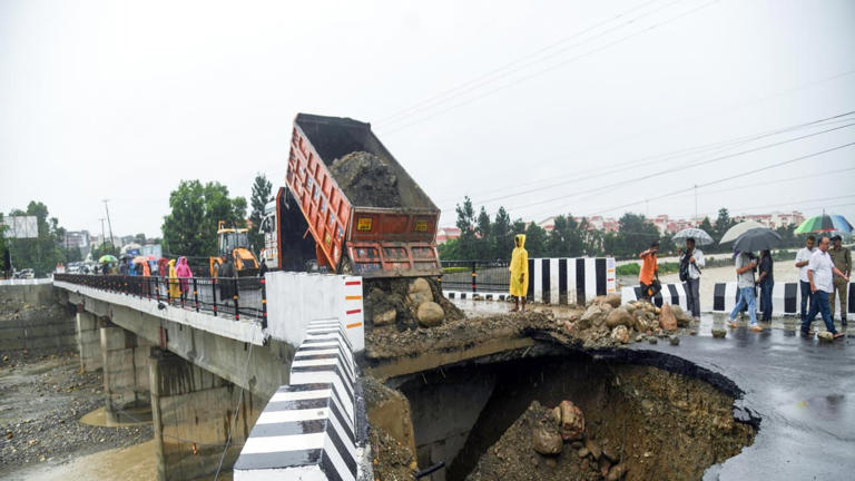 New Rs 16-crore bridge road collapses in 16 days; 3 engineers out