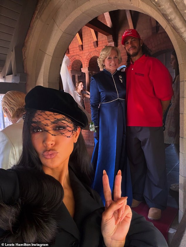 Hamilton's post even included a selfie taken with Kardashian's All's Fair co-star Glenn Close on the season two set of their Hulu series