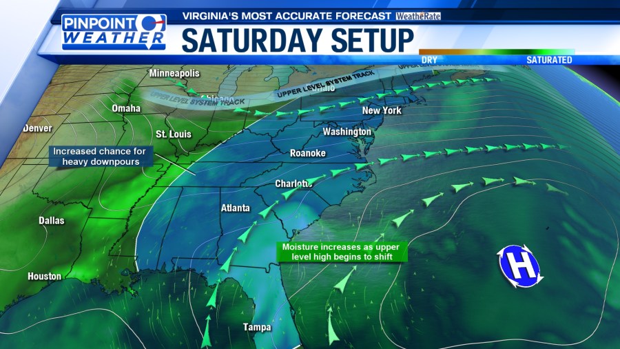 Pinpoint weather: Storm potential, heat continue