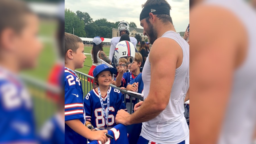 Dalton Kincaid reconnects with young fan Eddie after meeting through Golisano Children's Hospital