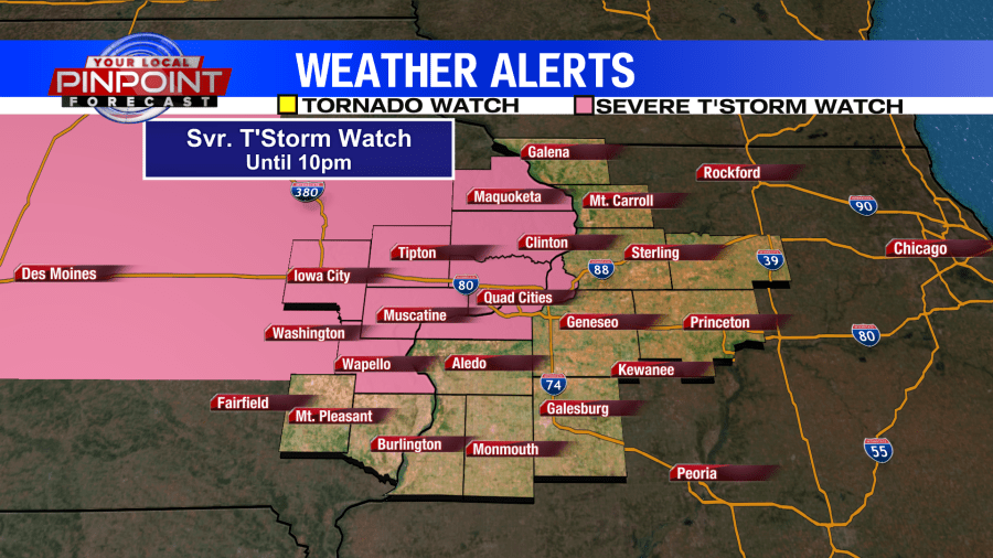 6pm Friday severe t'storm update