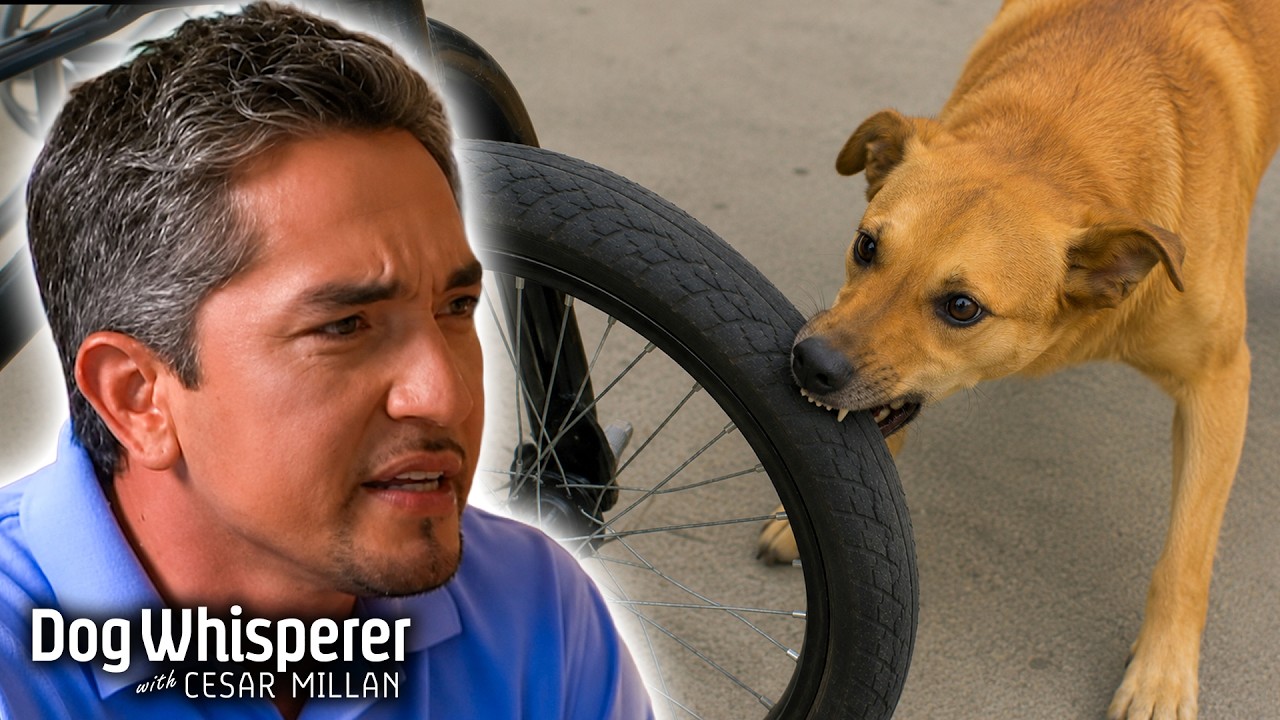This dog attacks anything with wheels! Dog whisperer with Cesar Millan