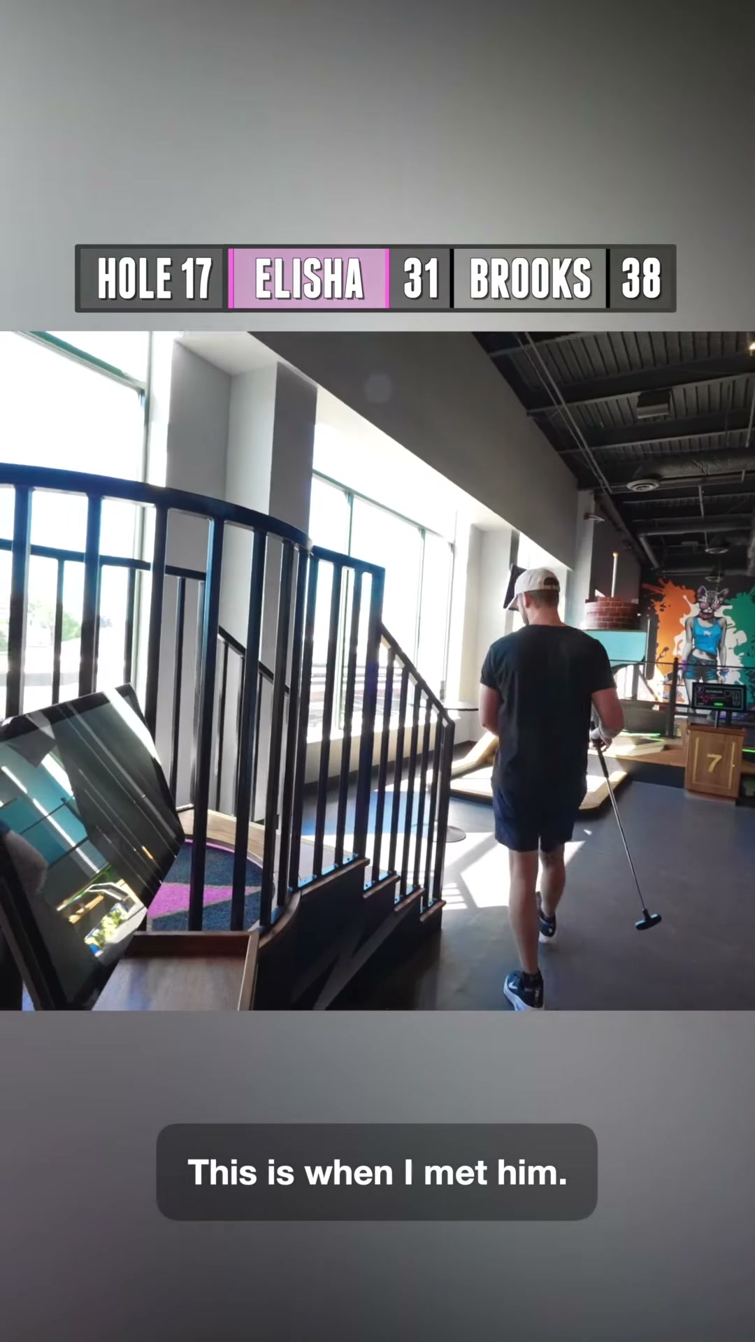 High-tech mini golf course, holes 17-18