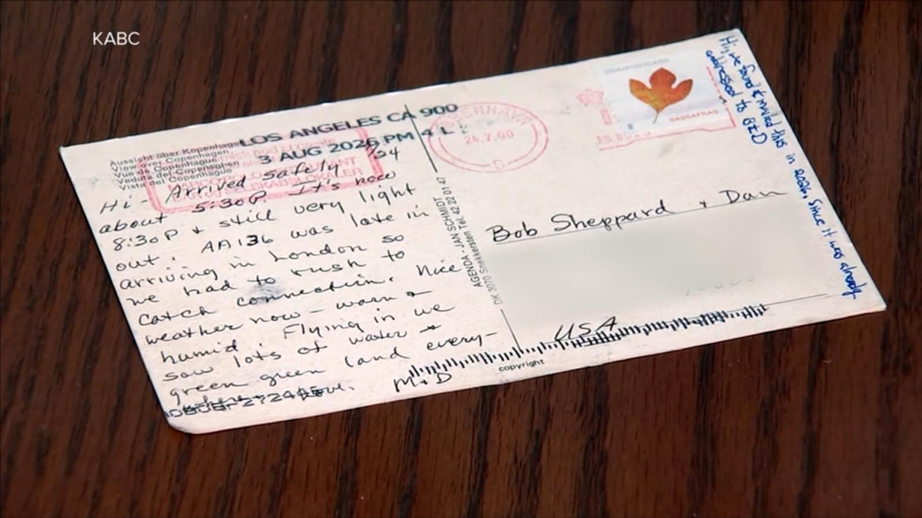 Long Beach man receives late postcard from his parents 26 years later