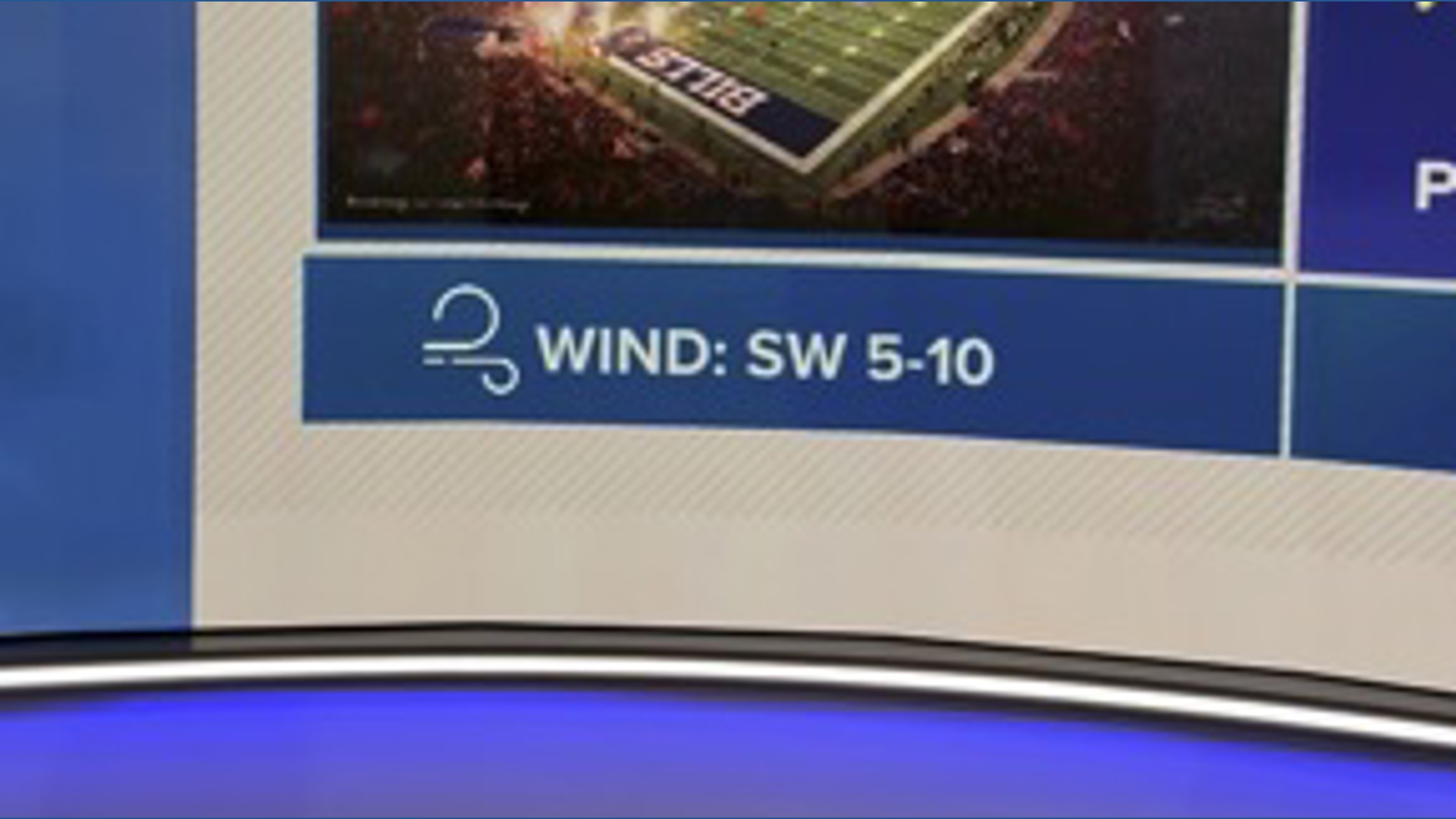 Small rain chance for Bills fans tonight