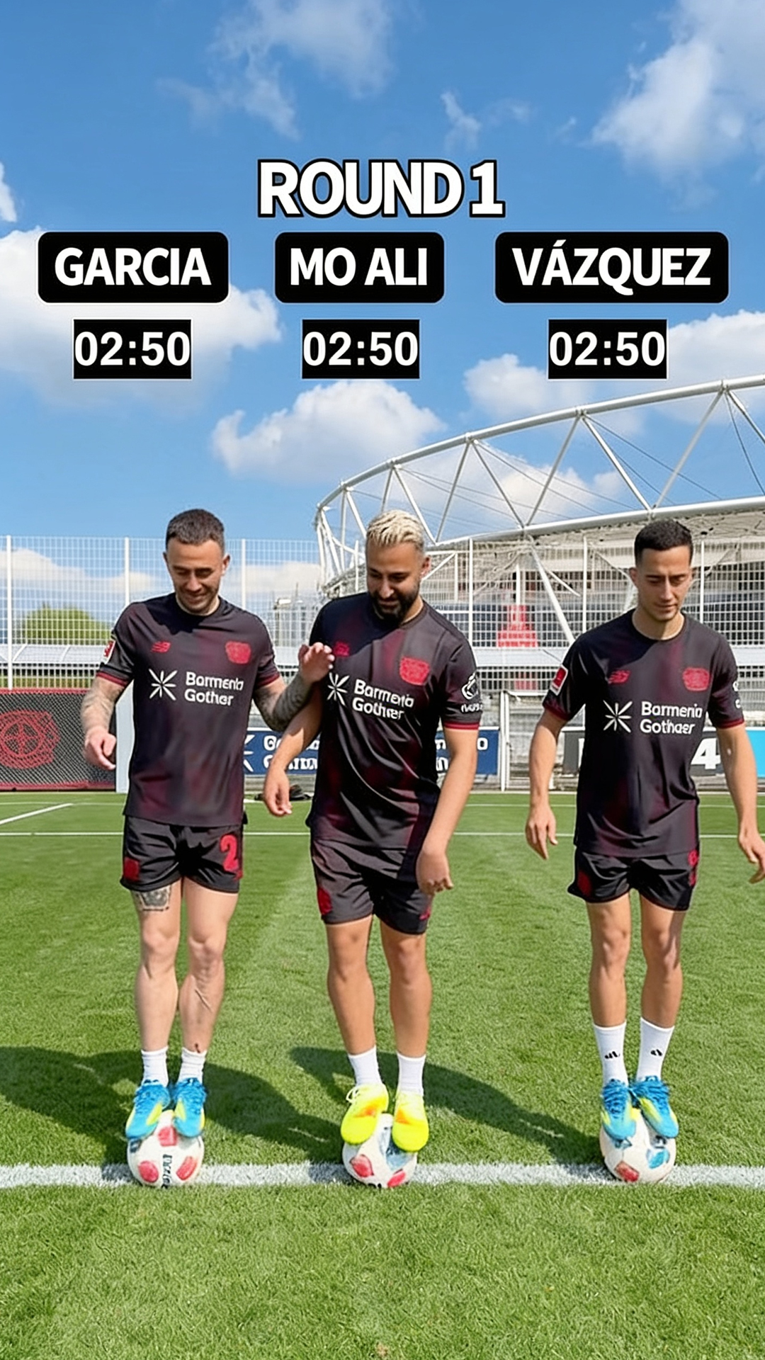 Football balance challenge shows control and coordination skills