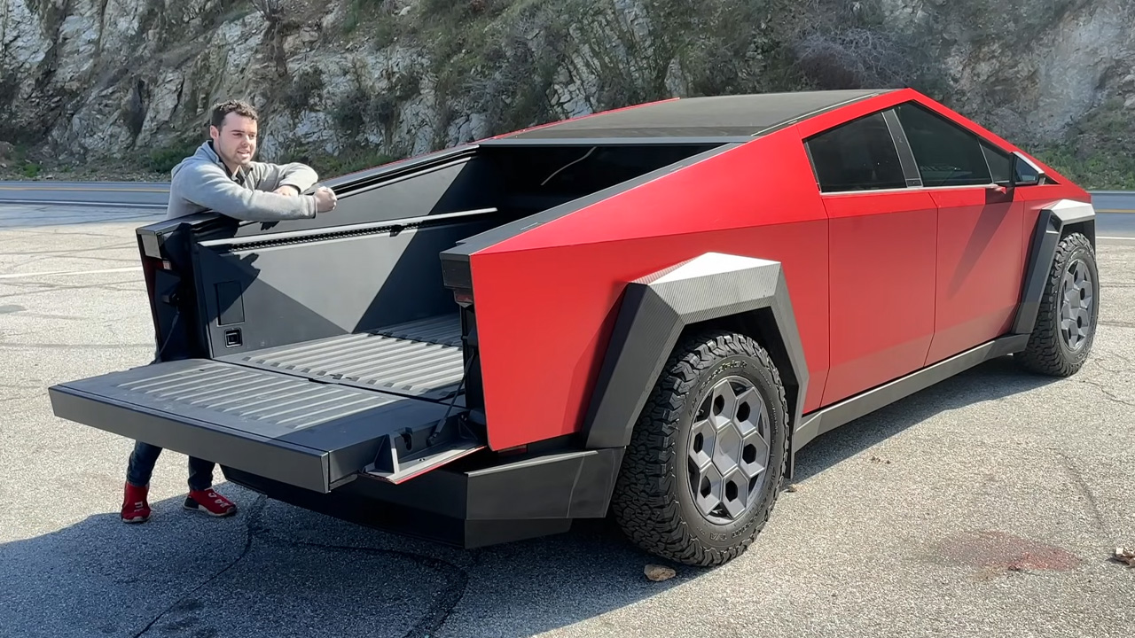 Unique secret features inside the all electric Tesla Cybertruck