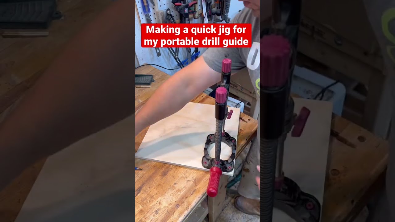 Adjustable Self-Centering Doweling Jig Kit – Wood Drill Guide With 6 Bushings, Fits 0.4-2.4" Thickness, Gold Aluminum