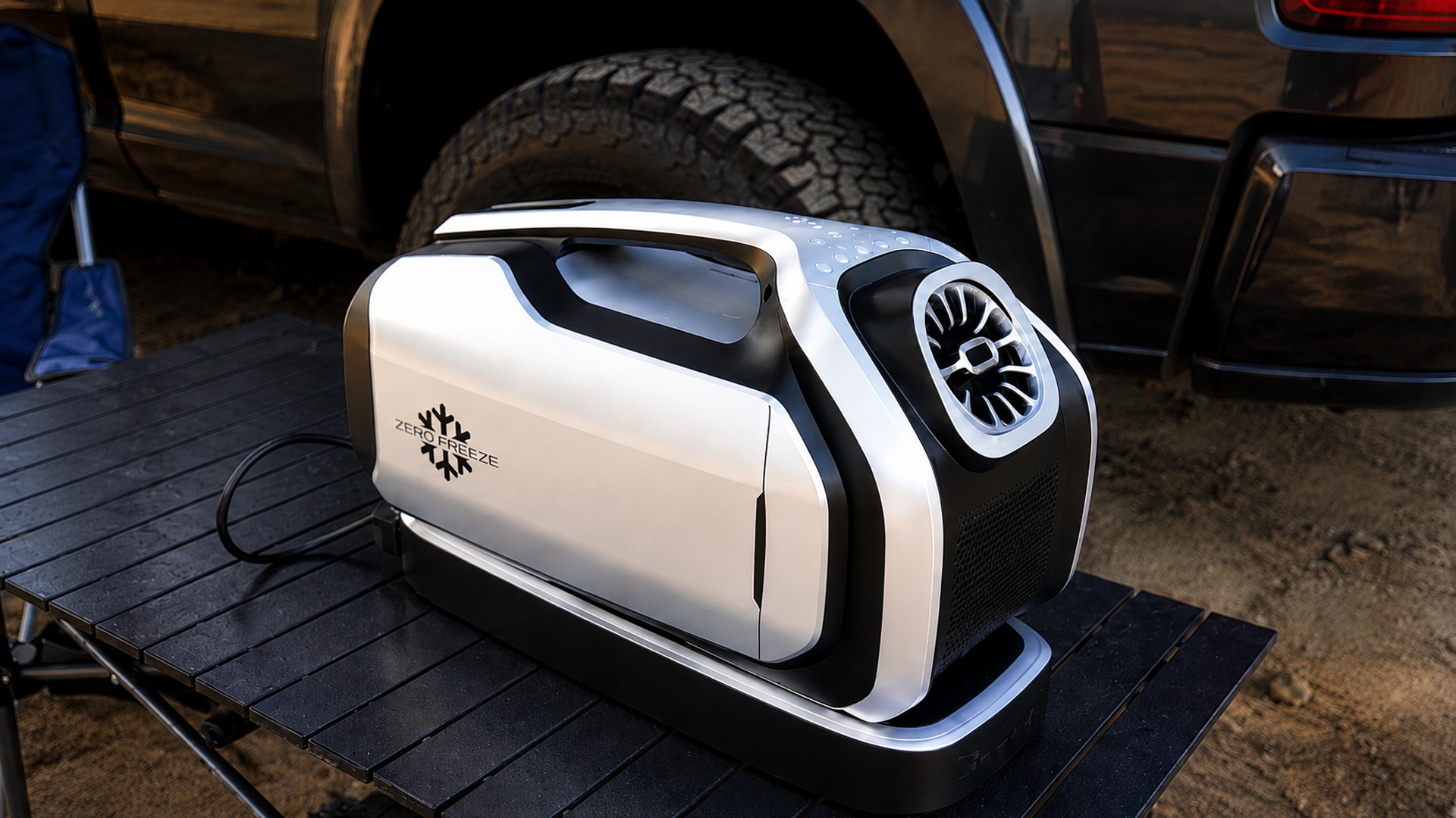 Solar-powered AC completes this off-grid truck camper