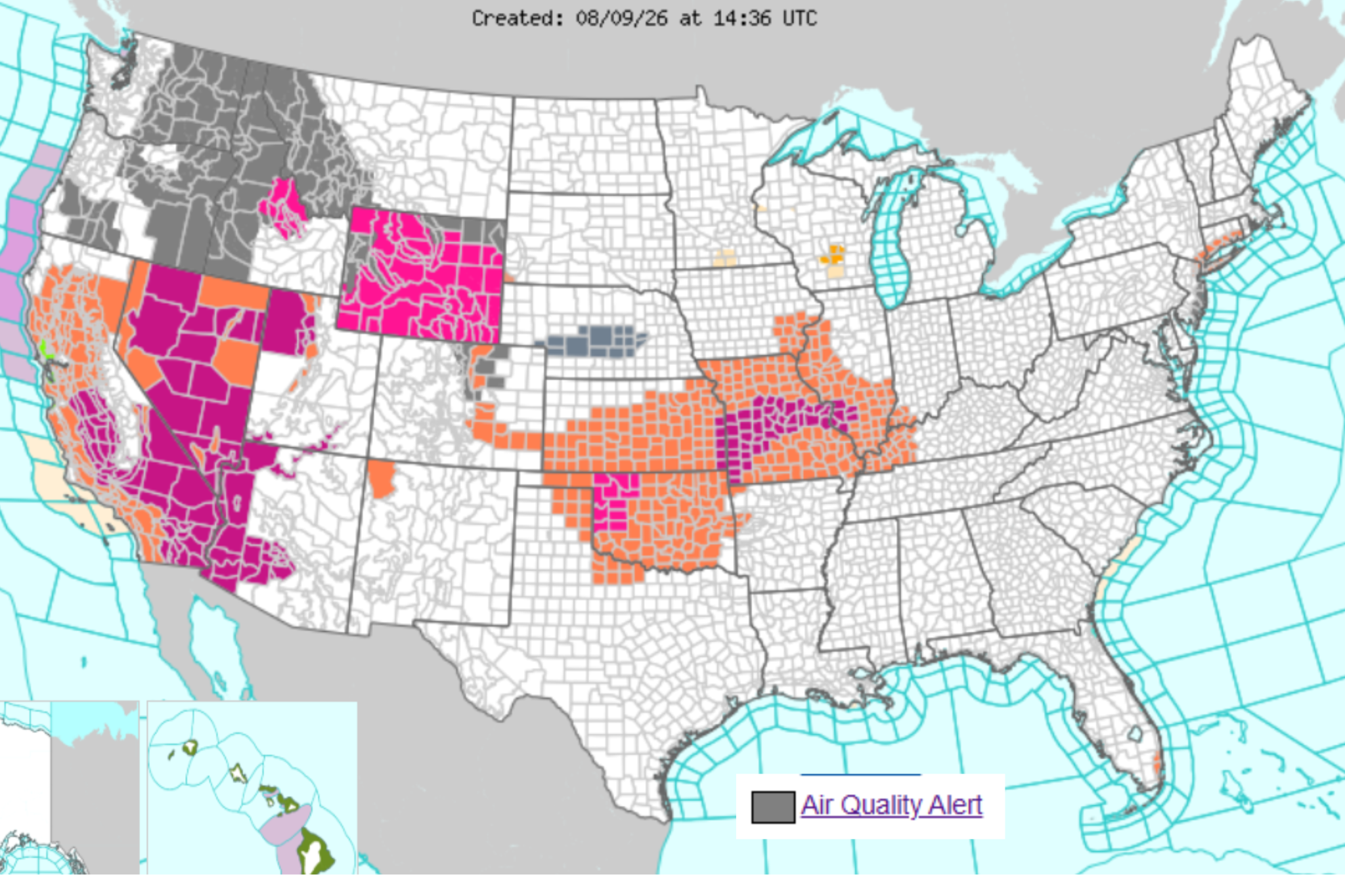Map shows where millions of Americans at risk as Canadian wildfires explode