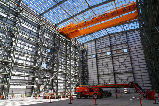 A view inside an under-construction test and fueling facility at TerraPower’s Kemmerer nuclear power plant being built in southwestern Wyoming, and serving as a demonstration of new technology and construction techniques backers say will allow faster commissioning compared to traditional nuclear power plants, in a photo taken in May 2026.