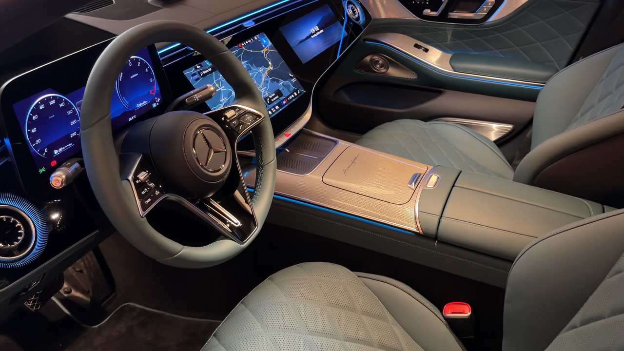 Exploring ultra high tech interior in the new Mercedes S Class