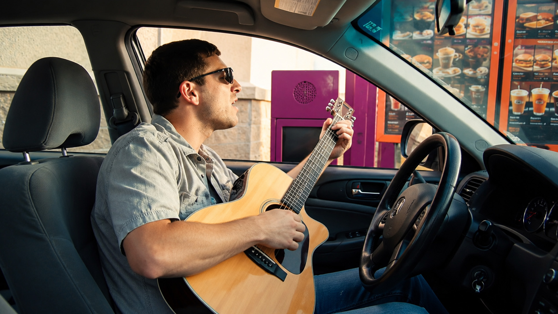 Drive-thru order turns into a singing prank