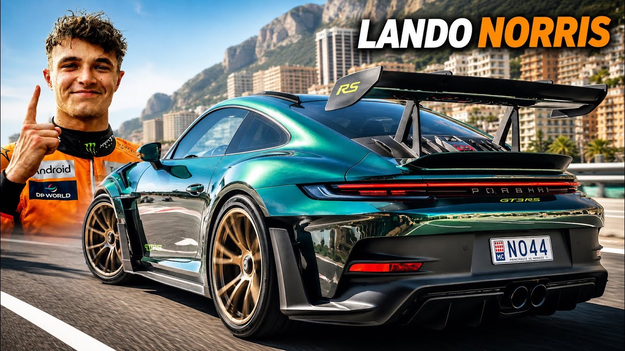 Lando Norris à fond avec sa Porsche GT3 RS à Monaco!🔥
