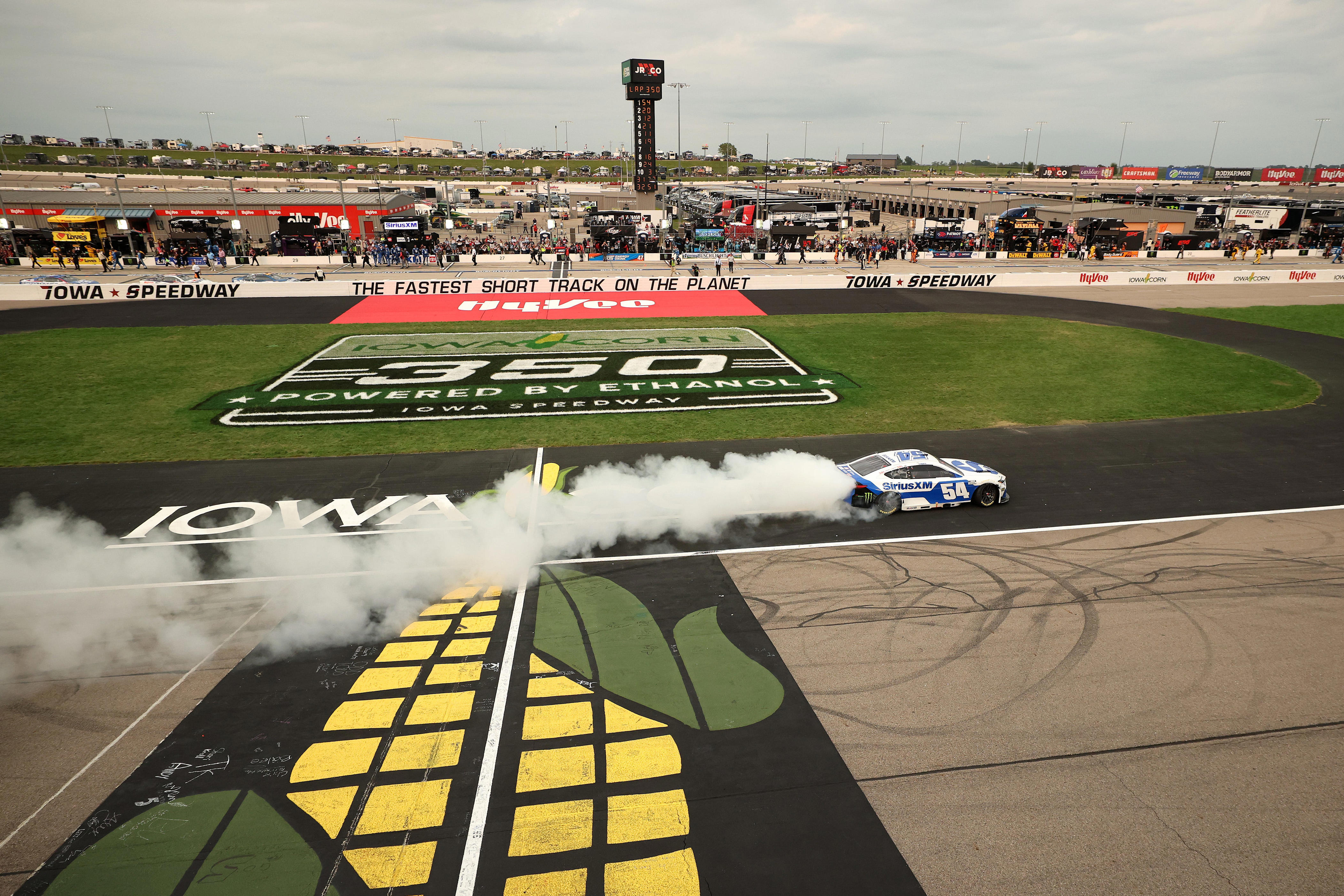 Ty Gibbs holds off Christopher Bell to win NASCAR race at Iowa