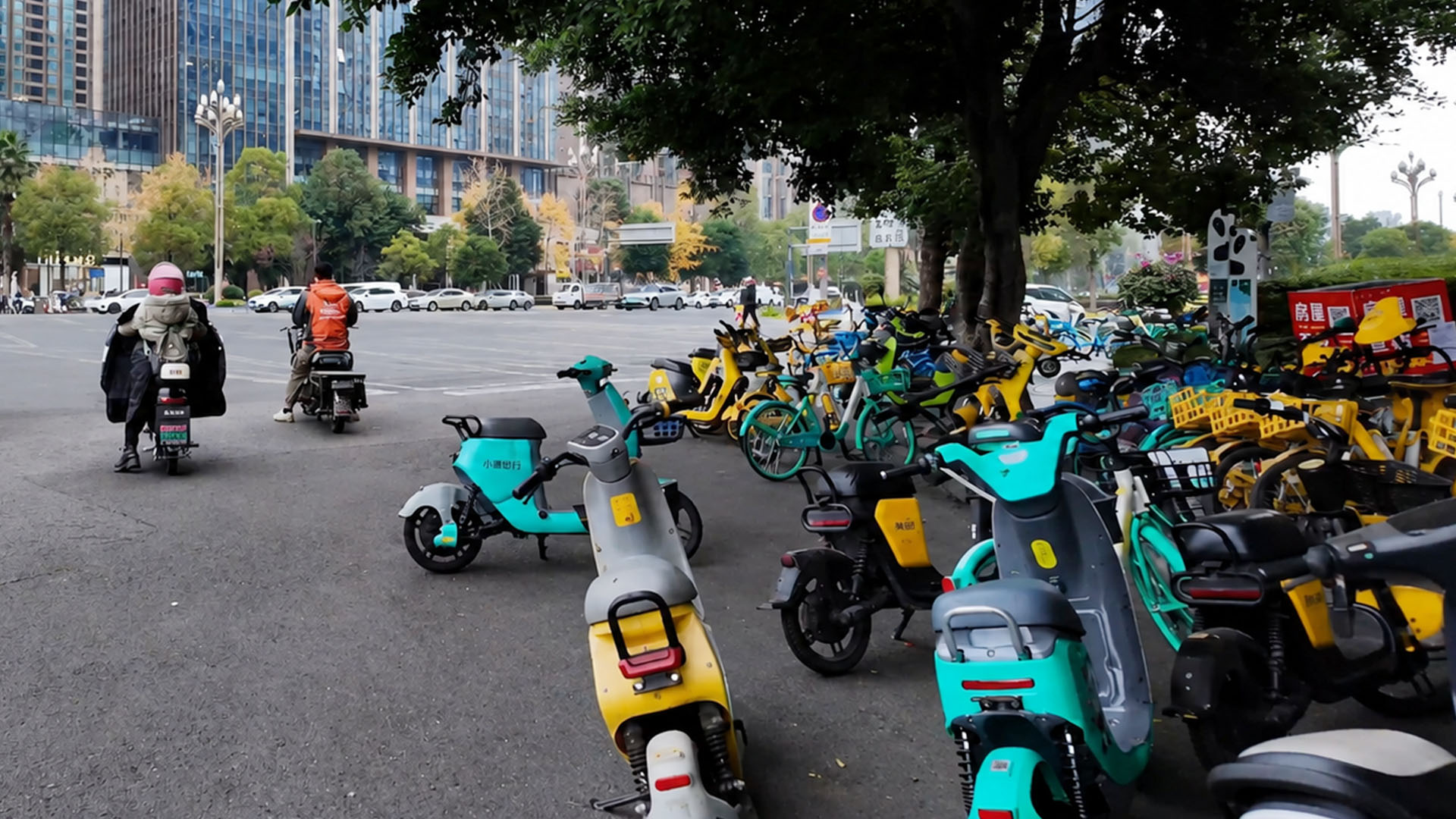 China’s modern streets filled with electric bikes and scooters