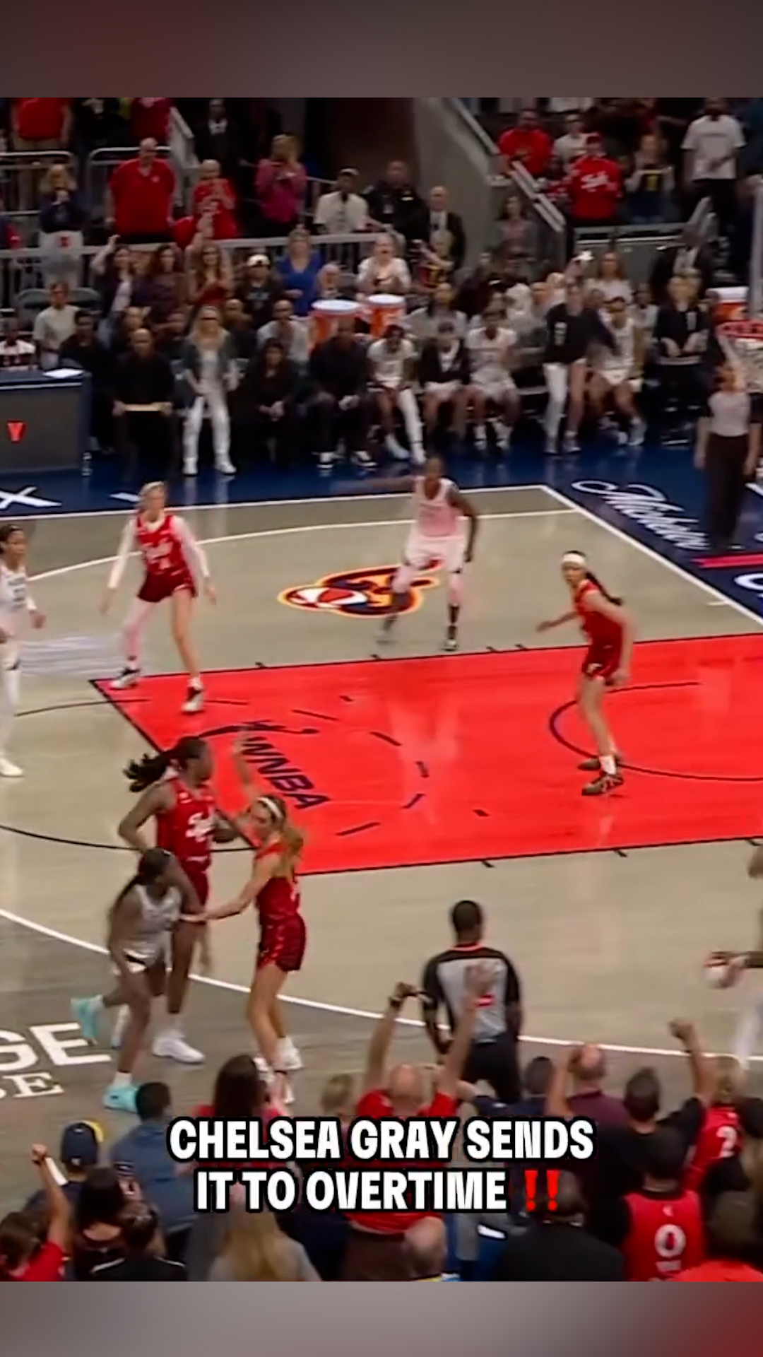 Chelsea Gray's clutch 3-pointer forces overtime vs Caitlin Clark's Fever