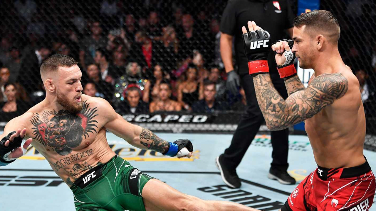Image for Conor McGregor’s ‘awkward’ drone delivery goes viral as recovering UFC star reaches for energy drink on crutches