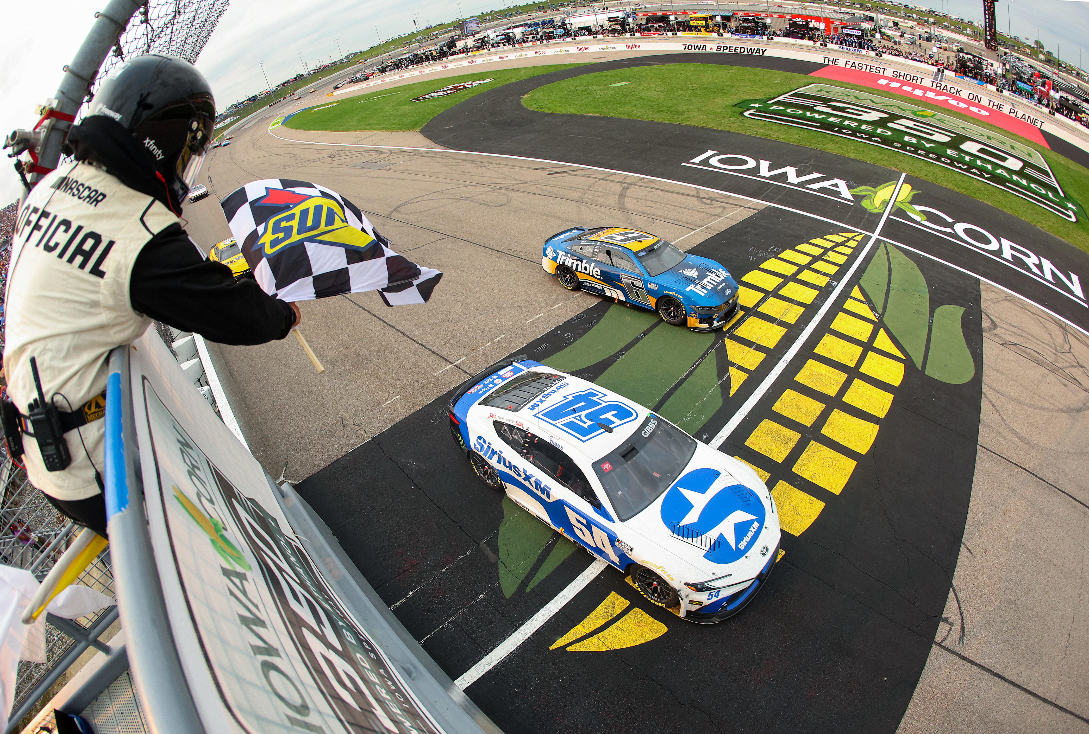 Ty Gibbs holds off Christopher Bell, vaults to second in NASCAR Cup points with Iowa win