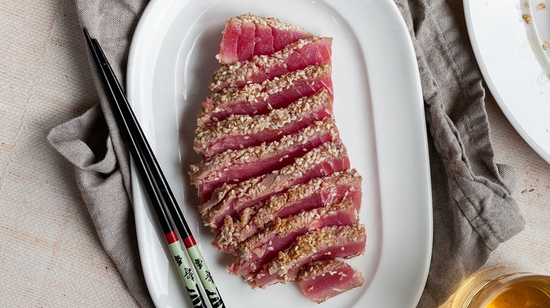Sesame-crusted tuna steak recipe