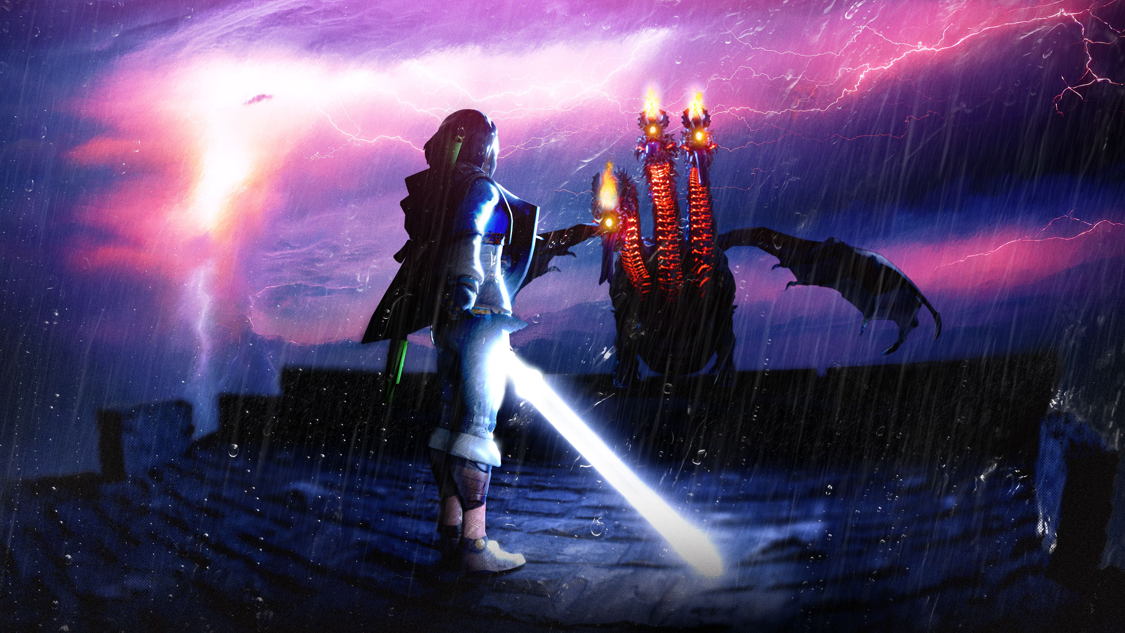 He passed away before beating Zelda. She's finishing what he started.