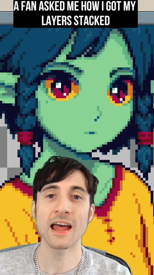Aseprite layers that improve pixel art workflow
