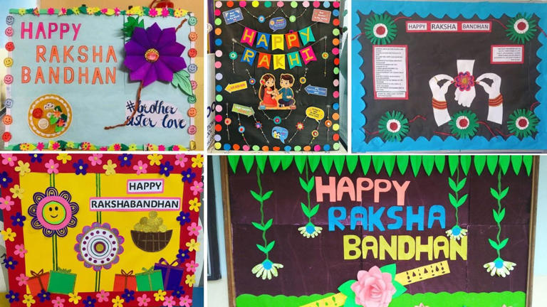 Raksha Bandhan 2026: School board decoration ideas for students to make ...