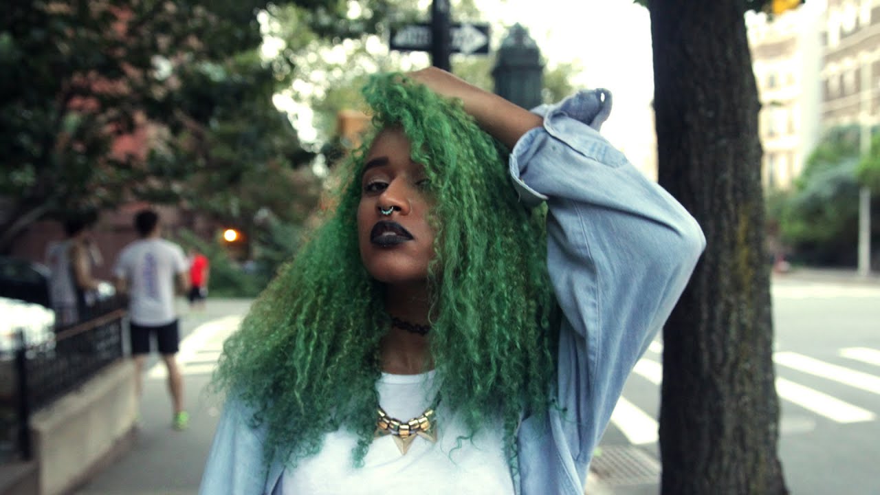 Creating a custom earthy green hair color