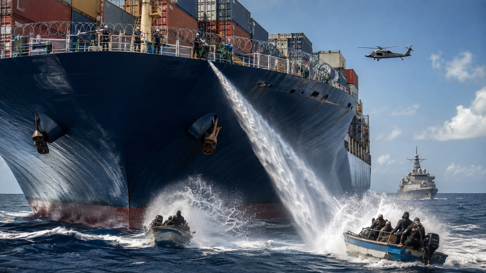 This is how cargo ships fight pirates without guns