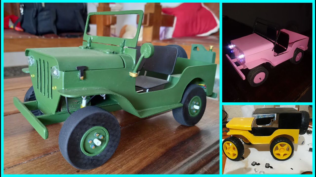 Carrinho RC PVC Jeep Willys criativo