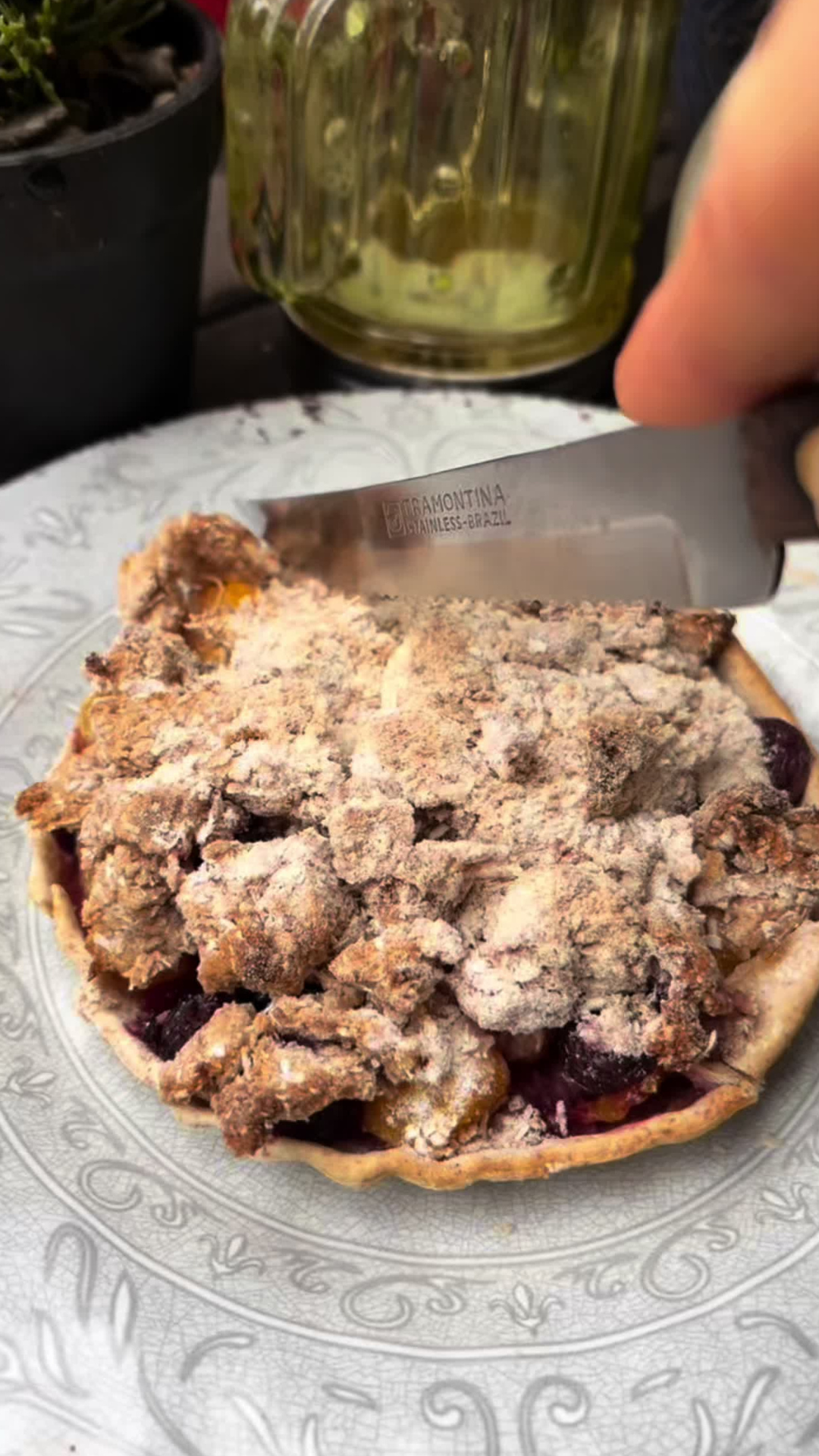 Crumble de Frutos Rojos Facil y Crujiente