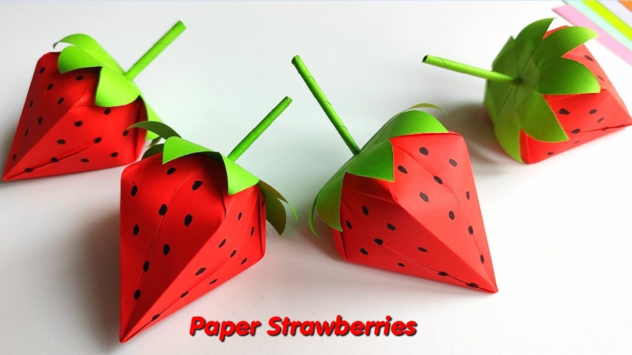 Make a paper strawberry with a surprise