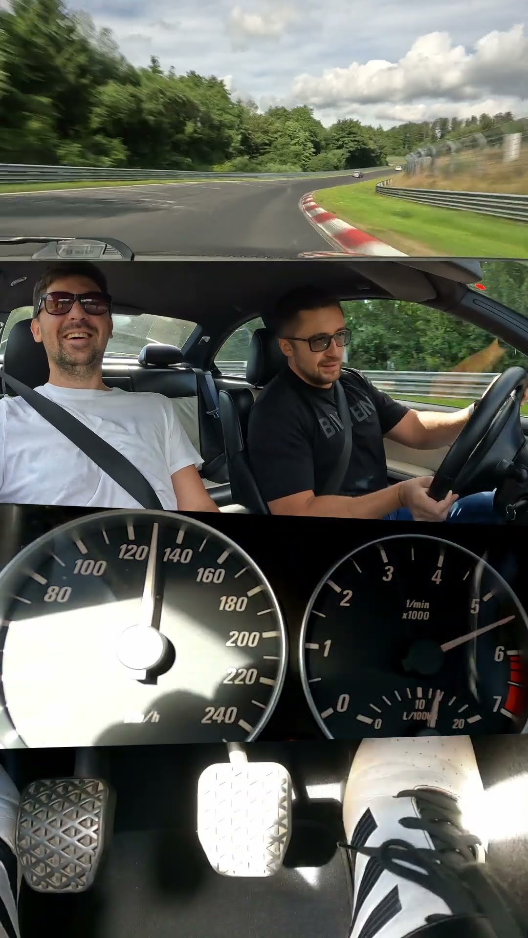 Pedal mistake suddenly interrupts a fast track lap