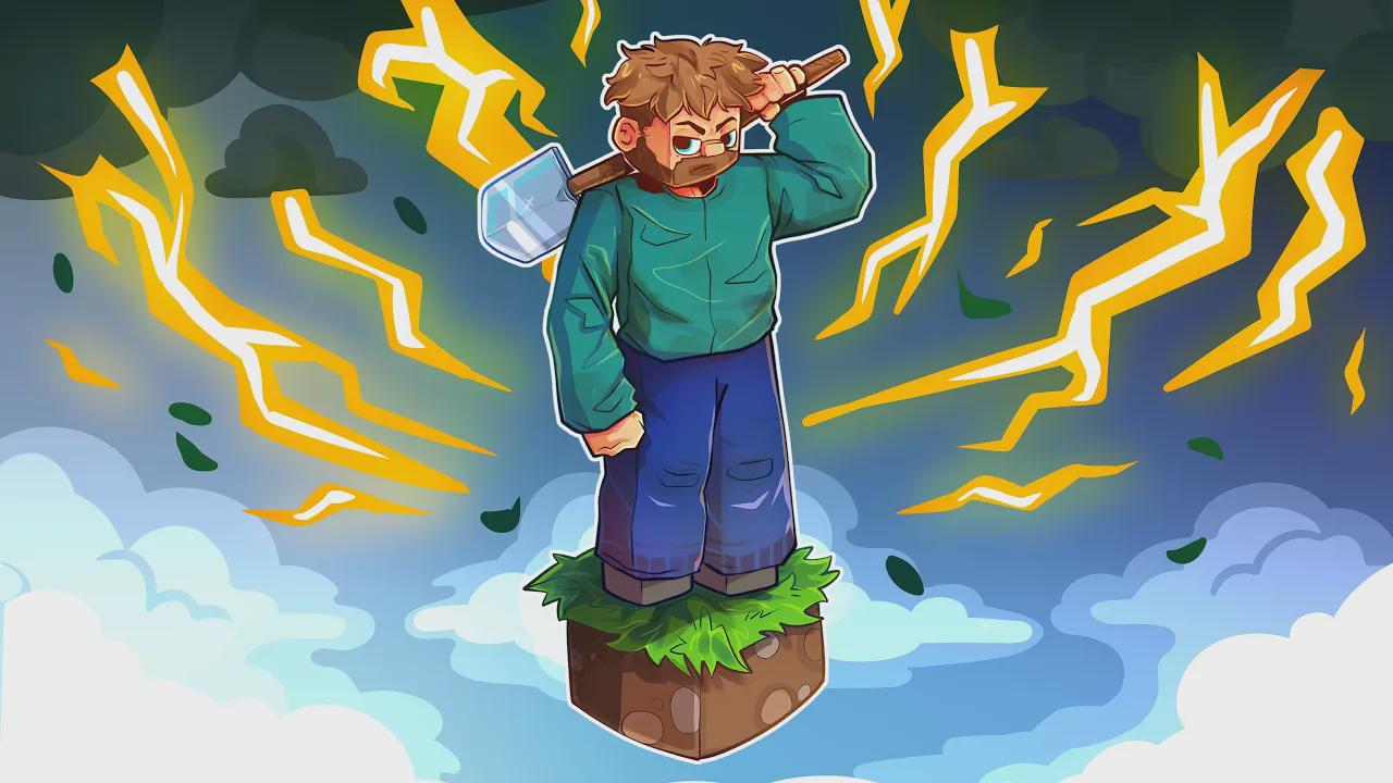 Peut-on finir Minecraft sur 1 réel bloc?