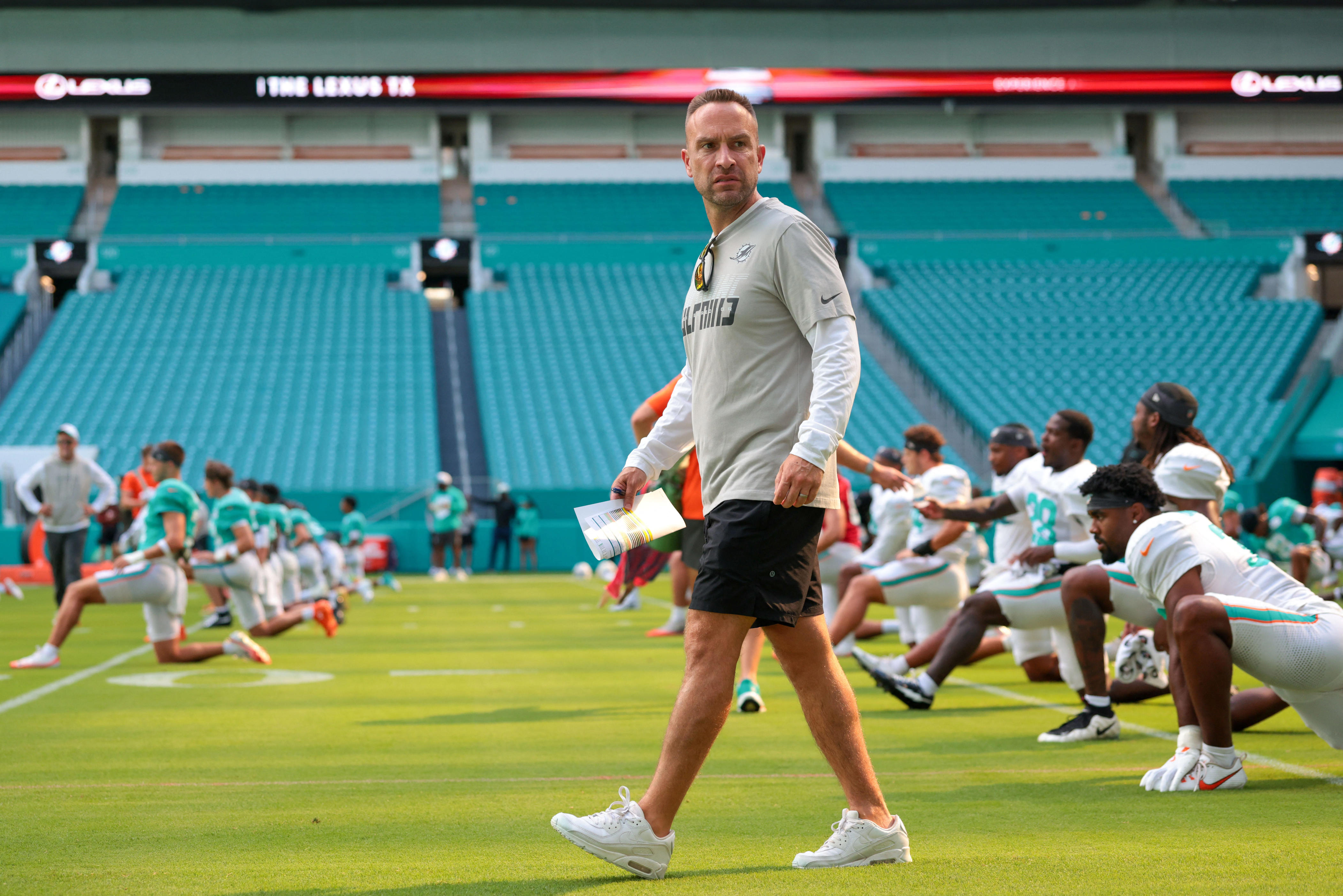 Miami Dolphins' Jeff Hafley: Several players are out this week