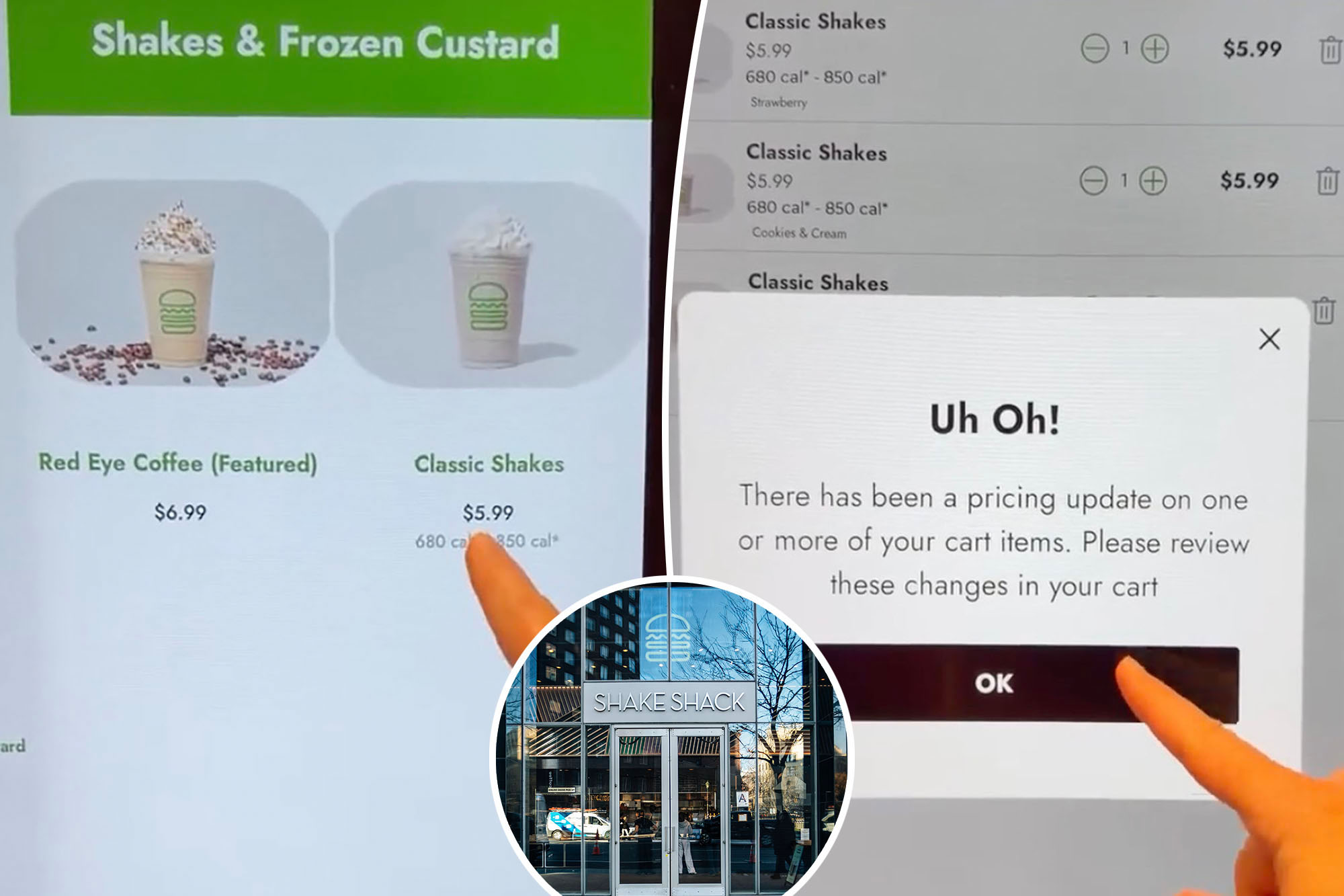 Shake Shack customer alleges restaurant raised prices on food after ...