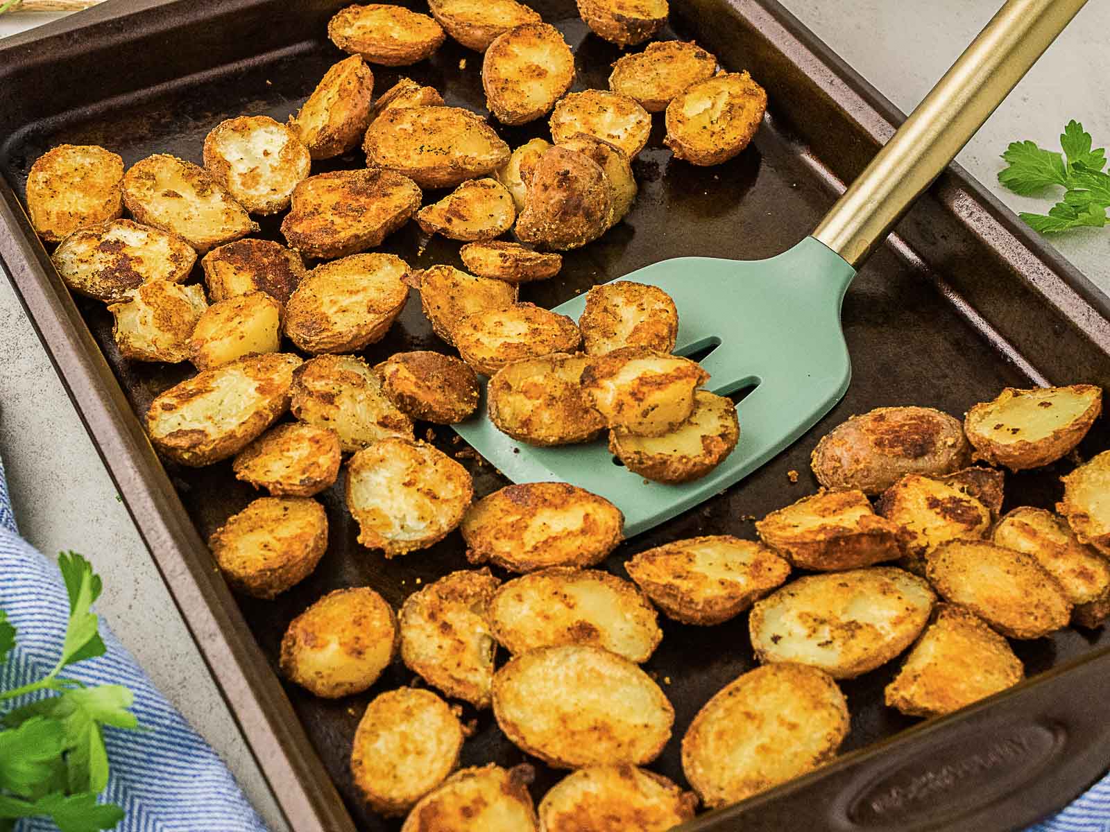 A simple trick that makes these roasted potatoes extra crispy