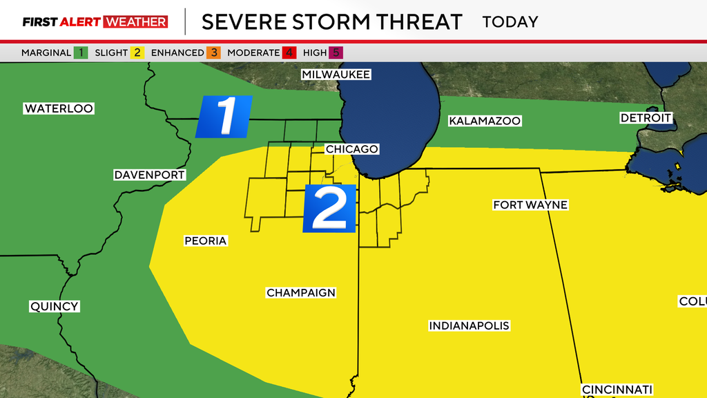 Severe thunderstorm risk for parts of Chicago area