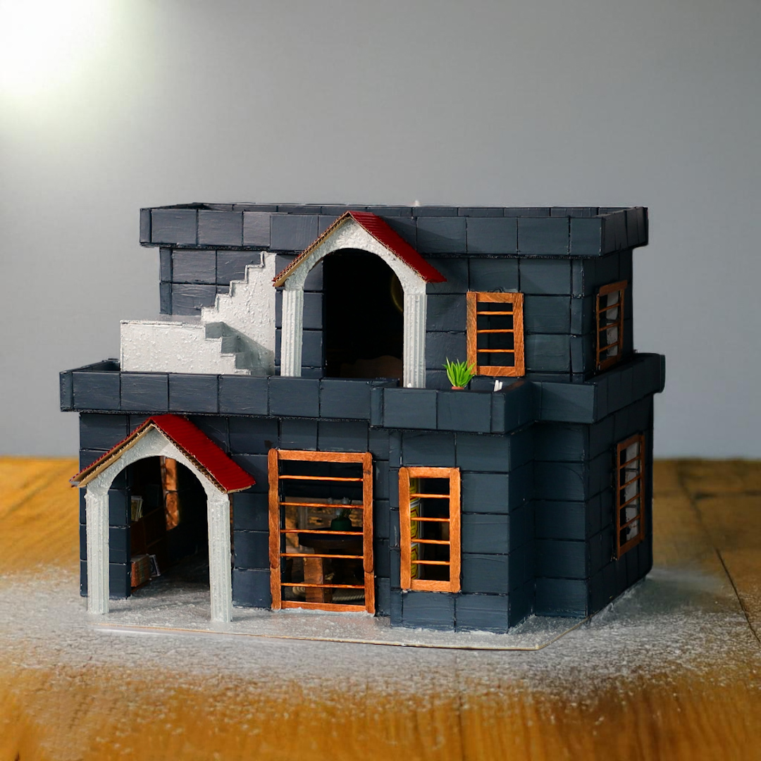 A beautiful house made from empty matchboxes 😍