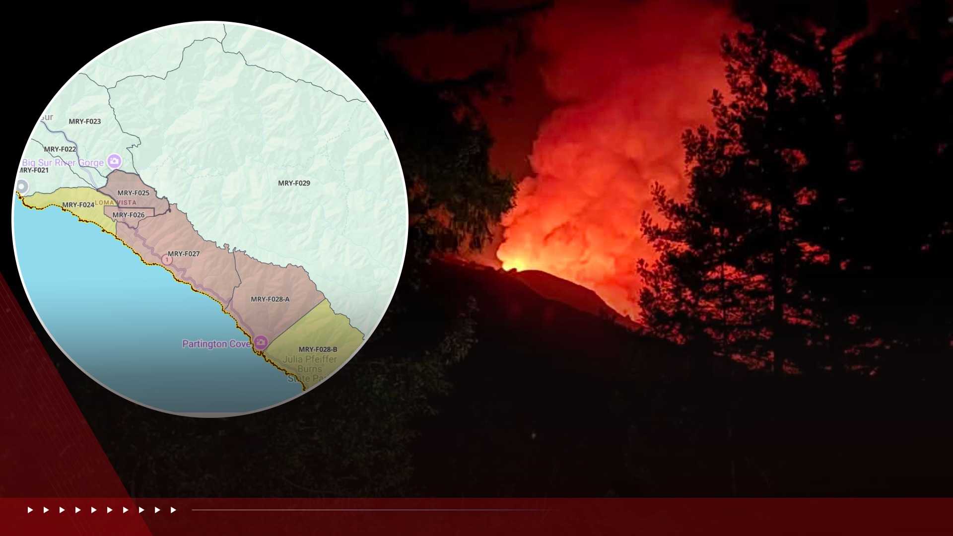 Timber fire threatens hundreds of structures in the Big Sur area