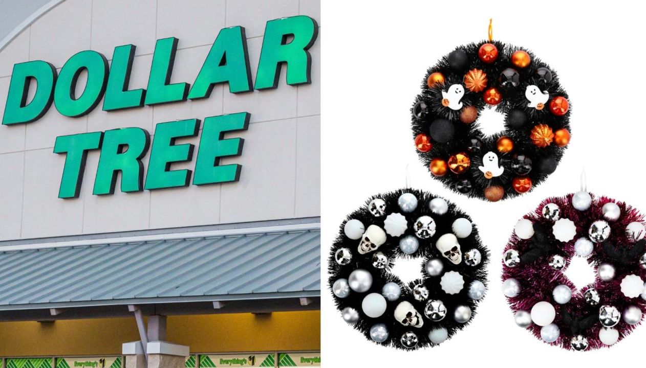 Spooktacular Halloween wreaths at Dollar Tree