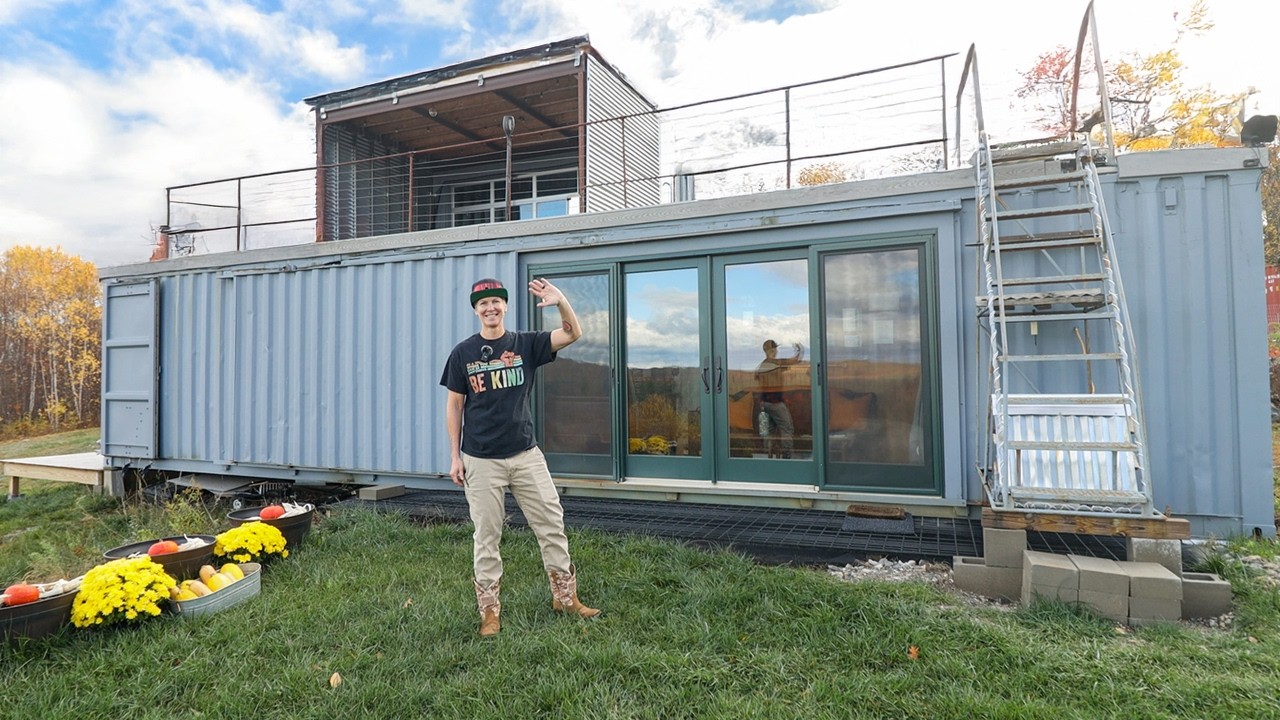 Transforming a forgotten shipping container into a luxury off-grid tiny ...